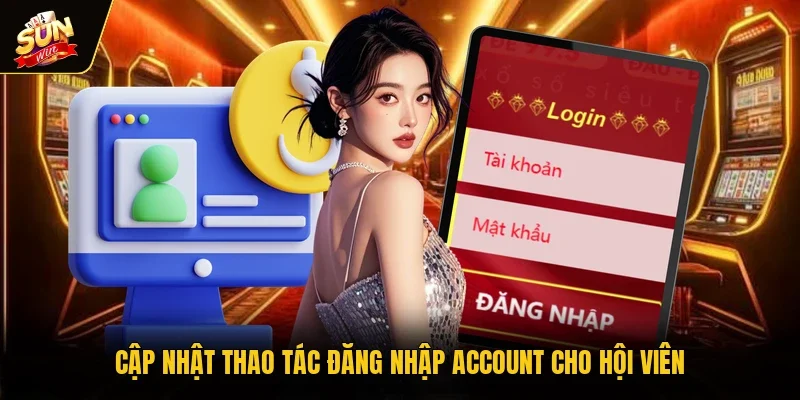 Cập nhật thao tác đăng nhập account cho hội viên