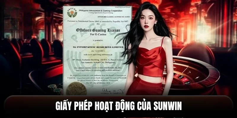 Giấy phép hoạt động của Sunwin